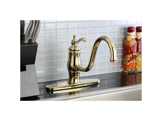 Kingston Brass Heritage Single Handle 8' Centerset Kitchen Faucet