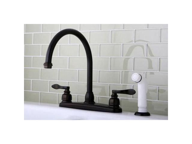 Kingston Brass KB8795NFL NUWAVE FRENCH 8in Centerset Kitchen Faucet with Twin Le
