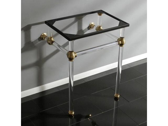 Fauceture VAH242030SB Console Basin Holder with Acrylic Pedestal, Brushed Brass