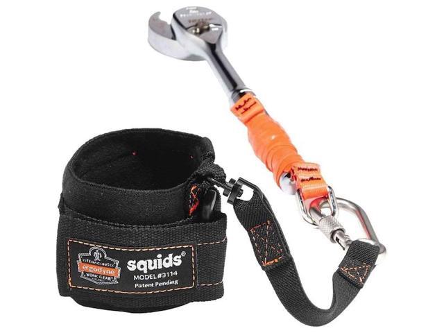 ERGODYNE 3114 Wrist Tool Lanyard, Carabiner, 8in. L, Black