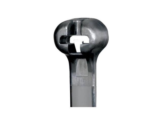 PANDUIT BT2LH-TL0 Cable Tie, 8-1/2 in L, 2 in Max Bundle Dia., Black, Nylon