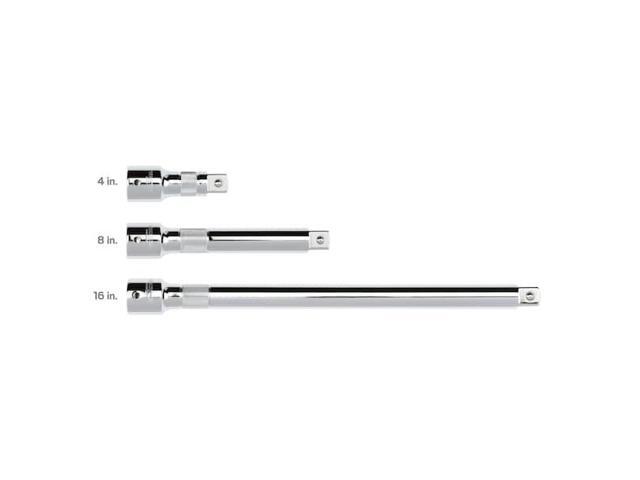tekton 3/4 inch drive socket extension set, 3-piece (4, 8, 16 in.) sha93003