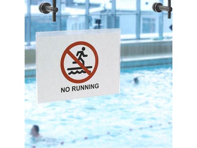 ZORO SELECT P20061 Sign Holder, Clear, Adhesive, PK10