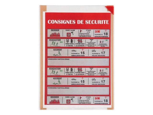 TARIFOLD P194750 Sign Holder,Clear,9/32 in H,Adhesive,PK5