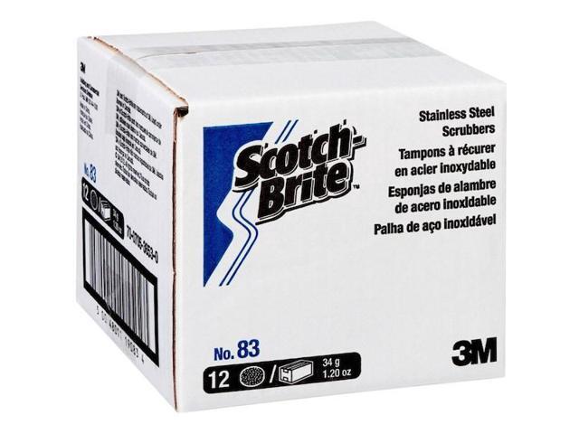 SCOTCH-BRITE 84CC Scrubber,Silver,General Purpose,PK12