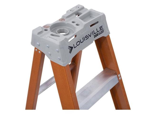 Louisville Fiberglass Heavy Duty Step Ladder 73 3/5' 5-Step Orange FS1506