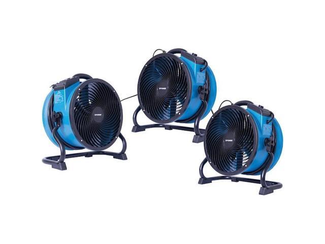 XPOWER X-35AR Industrial High Temperature Axial Air Mover W/ Power Outlets for