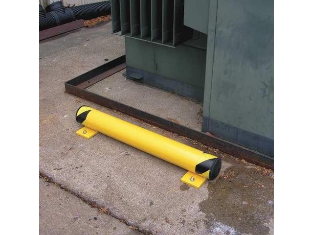 ZORO SELECT FSBOL-42 Floor Stop Bollard,4-1/2',Yellow