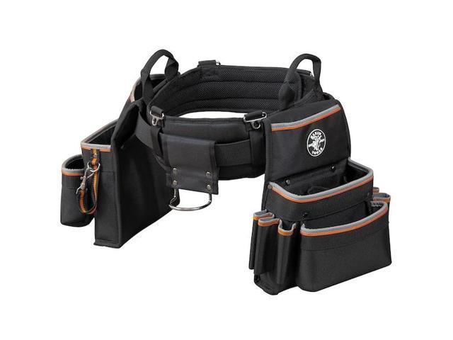 KLEIN TOOLS 55429 Black Ballistic Nylon Tool Belt, 26 Pockets, 55429