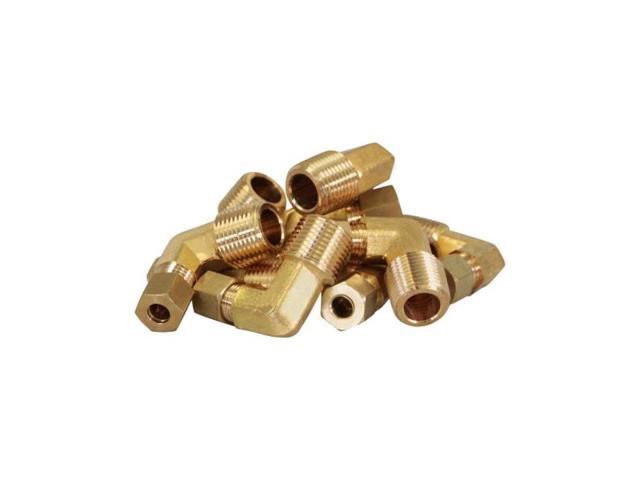 EVERFLOW C69R-1438-NL 1/4 O. D. COMP x 3/8 MIP Reducing 90 Degree Elbow Pipe