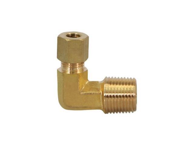 EVERFLOW C69R-1438-NL 1/4 O. D. COMP x 3/8 MIP Reducing 90 Degree Elbow Pipe