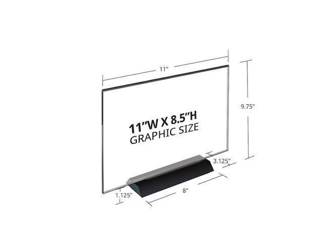 Azar Acrylic Frame Sign Holder on Weighted Black Base (108804)