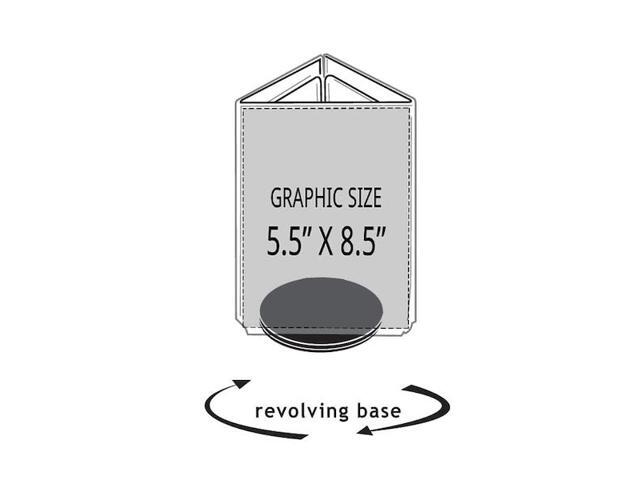 Azar Displays 3-Sided Sign Holder 8.5 x 5.5-inch 193730