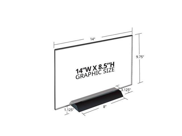 Azar Acrylic Frame Sign Holder on Weighted Black Base (108806)