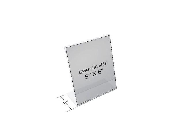 Azar Displays Vertical Slanted Plastic Sign Holder 10/Pack 112724