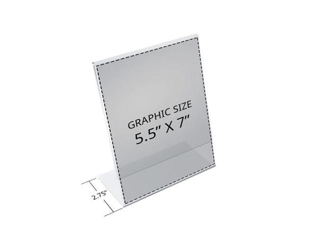 Azar Displays Plastic L Shape Sign Holder 10/Pack 112720