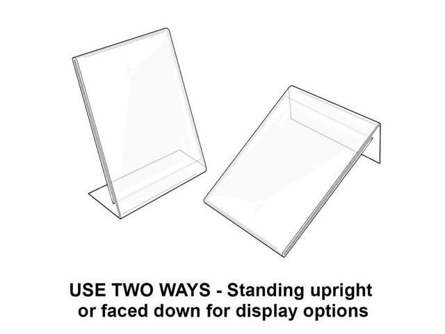 Azar Displays Plastic L Shape Sign Holder 10/Pack 112720