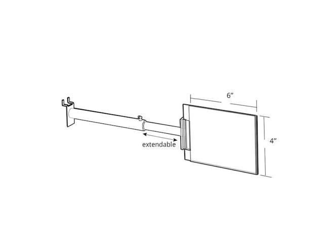 Azar Two Sided Acrylic Sign Holder with Telescopic Cup Grippers (107554)