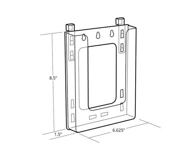 Azar Displays Hanging Brochure Holder 7.87' x 6.25' Clear Styrene 10/Pack (252341)