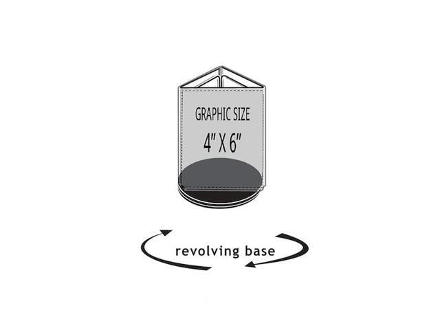 Azar Displays 3-Sided Sign Holder 6 x 4-inch 193726