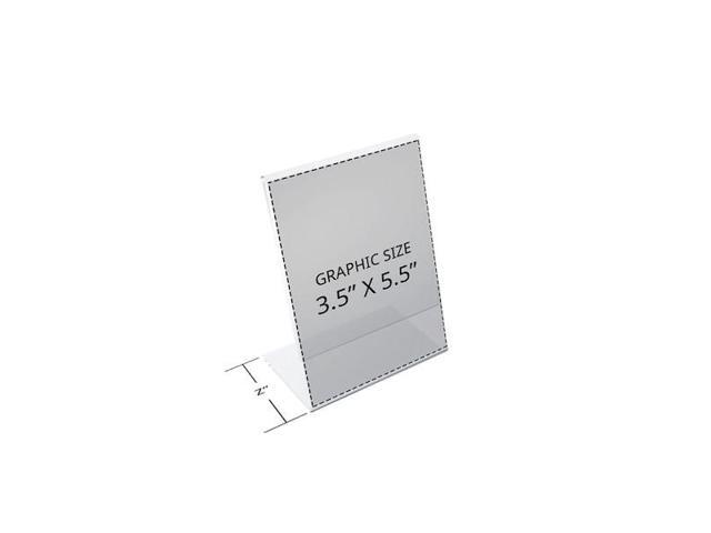 Azar Displays Vertical L-Shape Sign Holder 10/Pack 112758