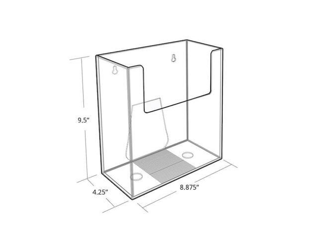 Azar 1-Pocket Poly Letter/Legal Size Magazine Wall File Clear 4-Pack (252415)