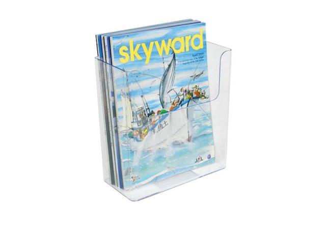 Azar 1-Pocket Poly Letter/Legal Size Magazine Wall File Clear 4-Pack (252415)