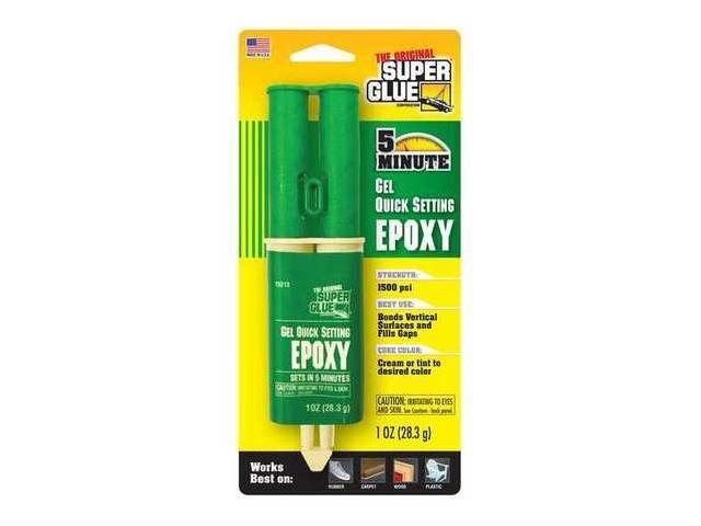 SUPER GLUE 15213 Epoxy Adhesive, 1:1 Mix Ratio, 24 hr Functional Cure