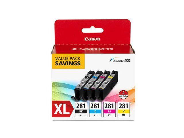 Canon - CLI-281 XL 4-Pack High-Yield - Black, Cyan, Magenta & Yellow Ink Cartridges - Black/Cyan/Magenta/Yellow - image 10