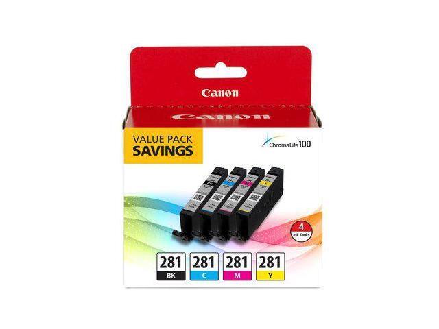 Canon - CLI-281 4-Pack Standard Capacity - Black, Cyan, Magenta, Yellow Ink Cartridges - Black/Cyan/Magenta/Yellow - image 9