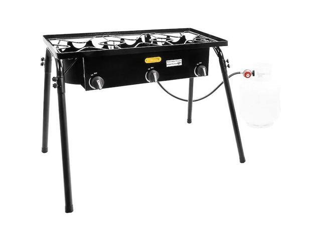 concord triple burner outdoor propane stove cooker w/ regulator, 3 burner stove brewing supply