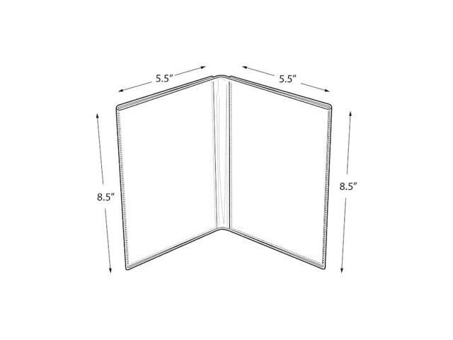 Azar Displays Acrylic Dual Frame Sign Holders 10/Pack 107702