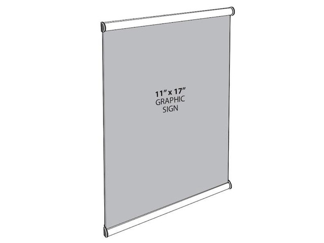 Azar 11' x 17' Vertical/Horizontal Door Sign Snap Frame 300198