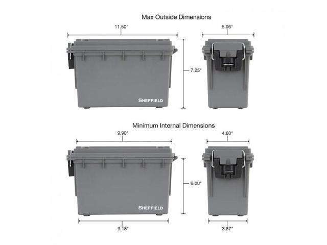 SHEFFIELD 12628 Field Box, Blend, Gray, 11-1/2 in W x 5 in D x 7-1/4 in H