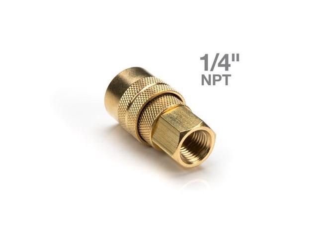 STEELMAN 99473-B 20-Piece 1/4' NPT Solid Brass Coupler and Steel Plug Pack