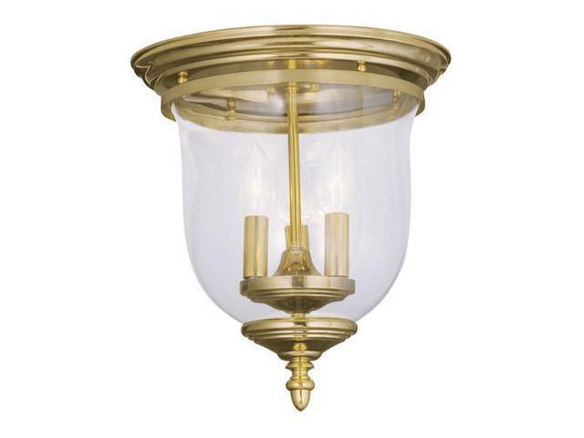 Photos - Light Bulb LIVEX LIGHTING 5021-02 Legacy 3 Light Polished Brass Ceiling Mount