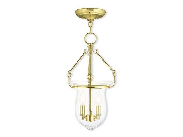 Photos - Light Bulb LIVEX LIGHTING 50294-02 Canterbury 2 Light Polished Brass Pendant