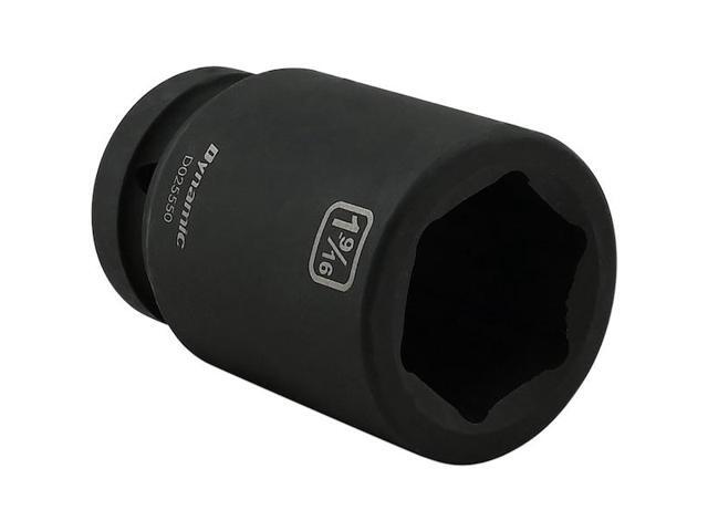 DYNAMIC D025550 1' Drive Deep Socket, Black Phosphate, Tools 1-9/16' X 1'