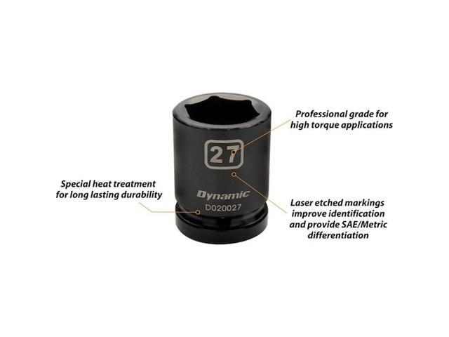 DYNAMIC D020041 3/4' Drive Standard Socket, Black Phosphate, Tools 3/4' Drive 6