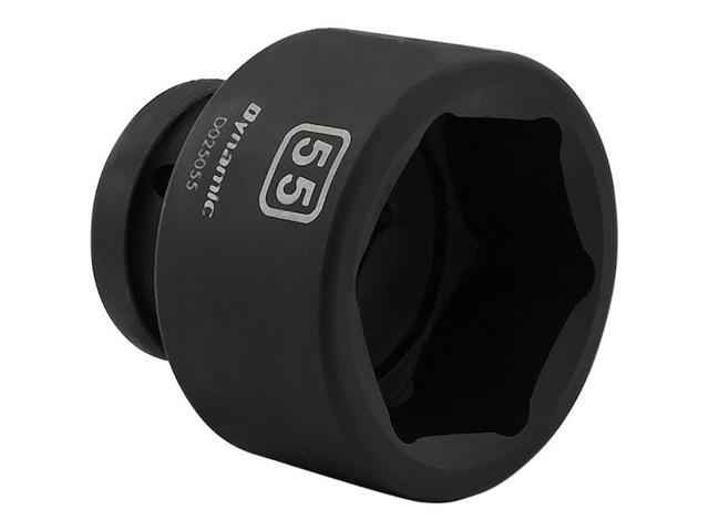 DYNAMIC D025055 1' Drive Standard Socket, Black Phosphate, Tools 55MM X 1'