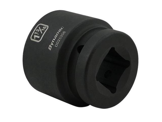 DYNAMIC D025358 1' Drive Standard Socket, Black Phosphate, Tools 1-13/16' X 1'