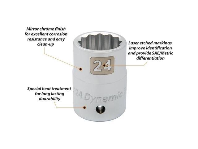 DYNAMIC D022126 3/4' Drive, 26mm Metric Socket, 12 Points