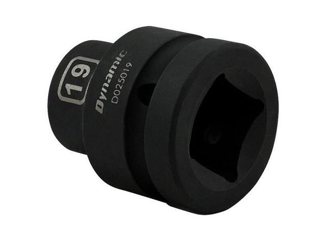 DYNAMIC D025019 1' Drive Standard Socket, Black Phosphate, Tools 19MM X 1'
