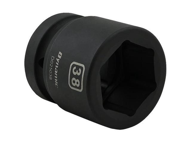 DYNAMIC D025038 1' Drive Standard Socket, Black Phosphate, Tools 38MM X 1'