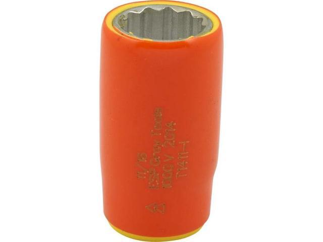 GRAY TOOLS 1411-I Socket 11/16' X 1/2' Drive, 12 Point Standard Length, 1000V