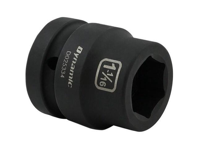 DYNAMIC D025334 1' Drive Standard Socket, Black Phosphate, Tools 1-1/16' X 1'