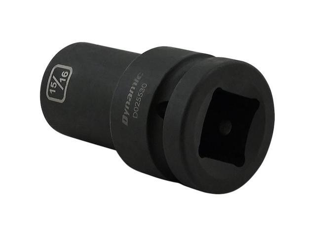 DYNAMIC D025530 1' Drive Deep Socket, Black Phosphate, Tools 15/16' X 1' Drive,