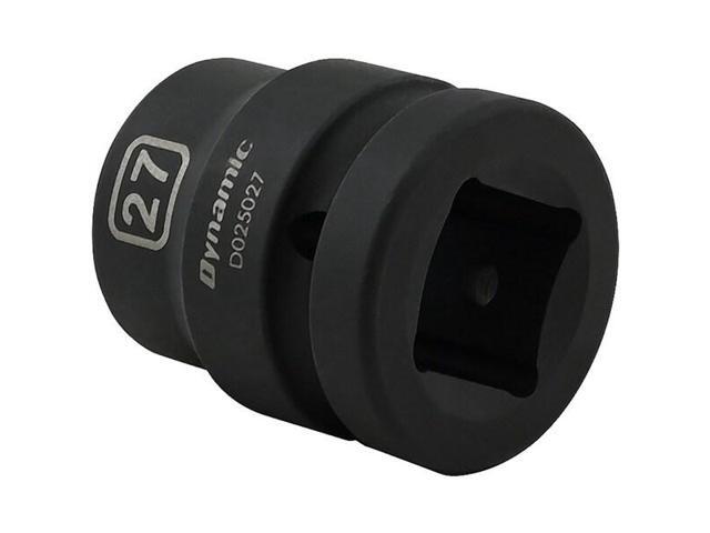 DYNAMIC D025027 1' Drive Standard Socket, Black Phosphate, Tools 27MM X 1'