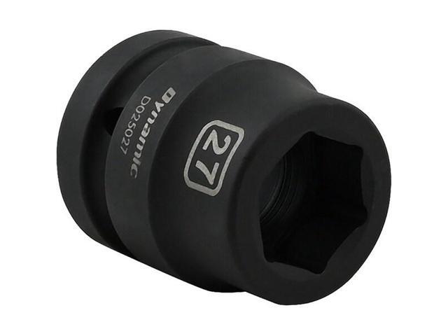 DYNAMIC D025027 1' Drive Standard Socket, Black Phosphate, Tools 27MM X 1'