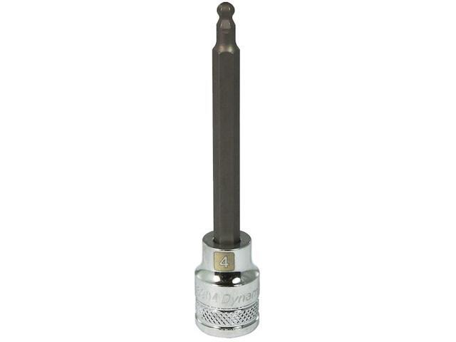 DYNAMIC D006904 3/8' Drive, 4mm Metric Socket, Hex Points